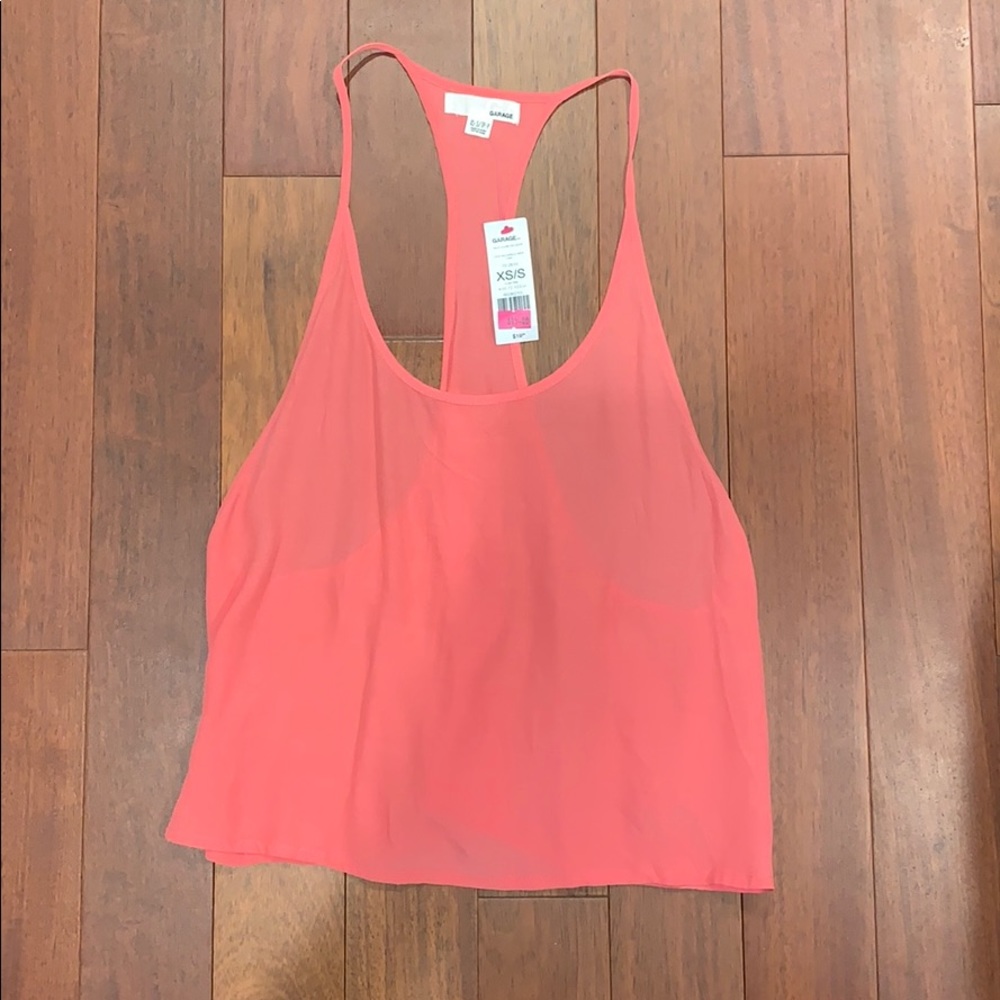 NWT garage pink tank top